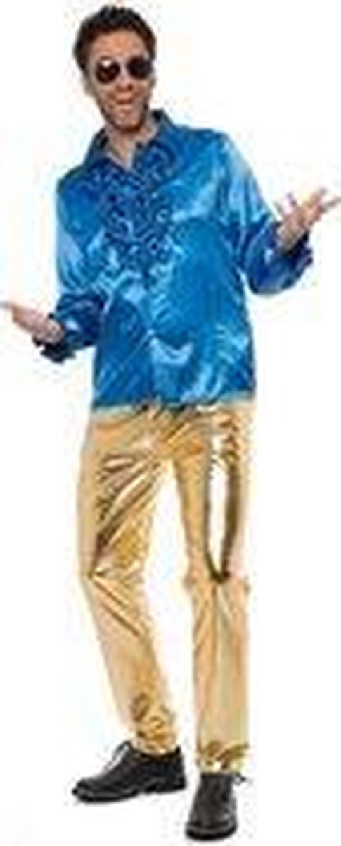 Disco Broek Heren Goud | Maat S/M | Gouden Discobroek Man